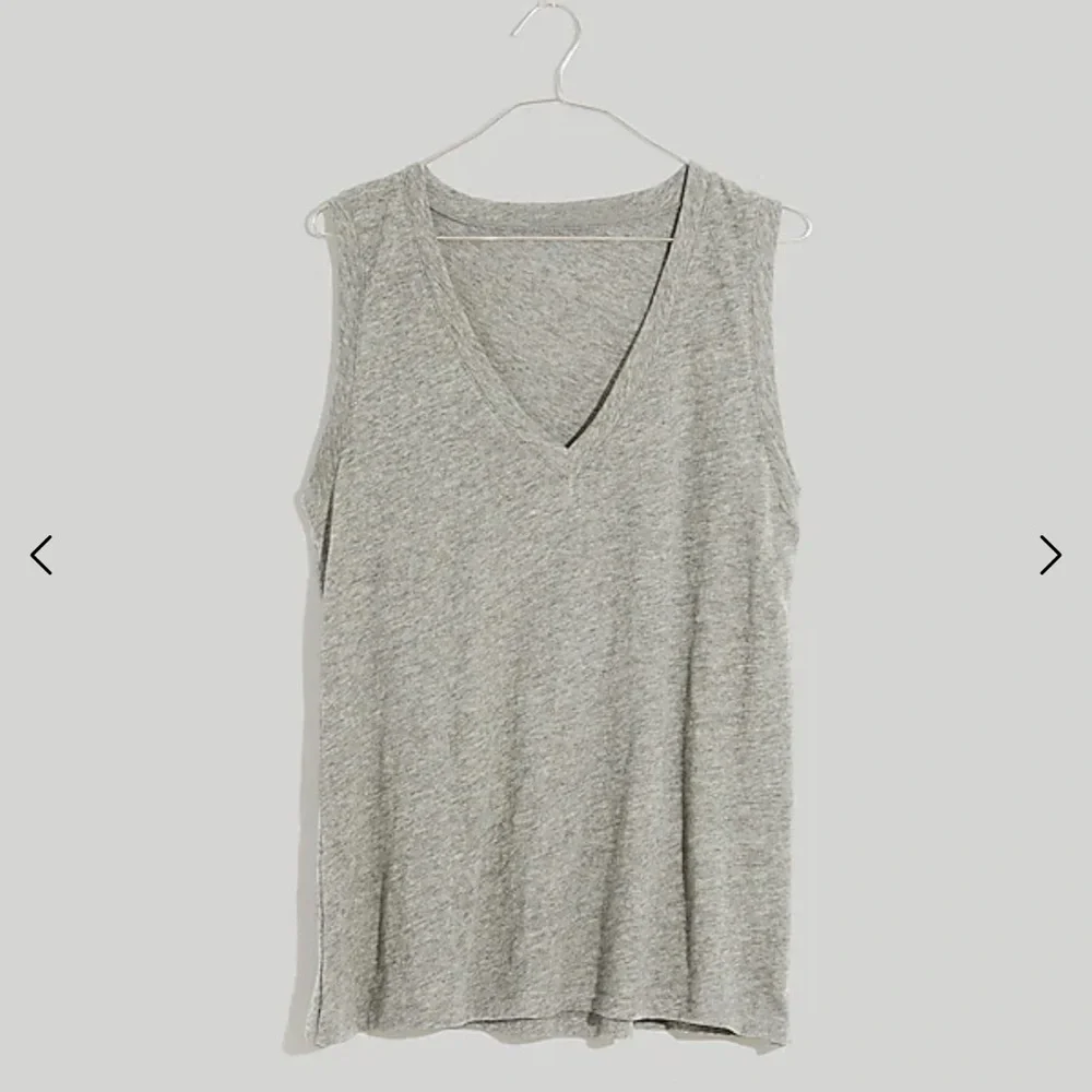 🆕Madewell-Whisper Cotton V-Neck with Pocket Tank - Picture 2 of 5